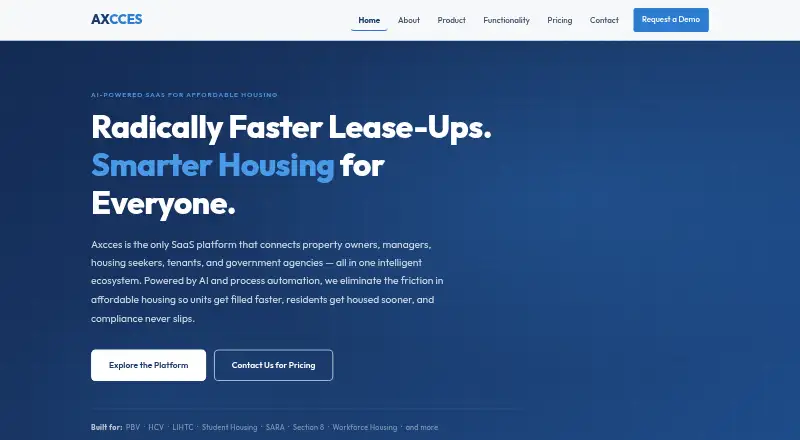 Axcces's website