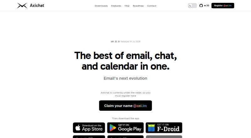 Axichat's website