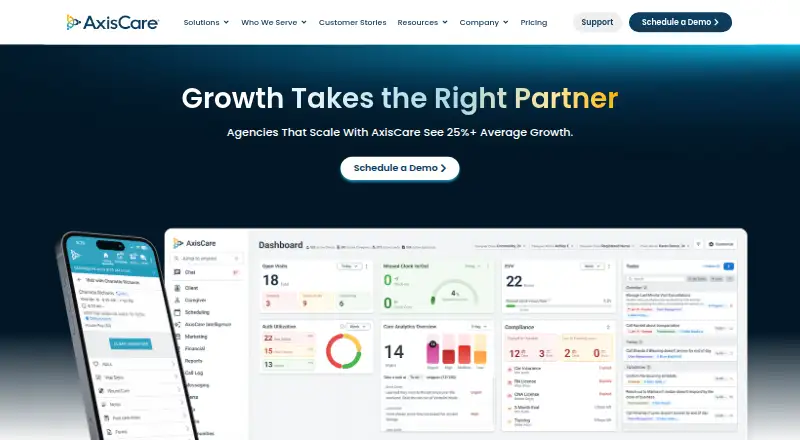 AxisCare's website