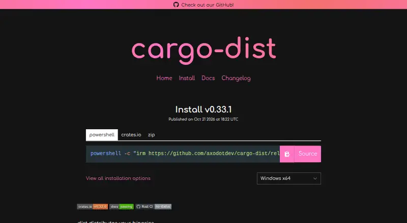 cargo-dist's website