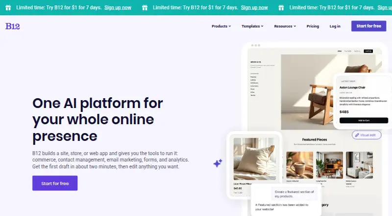 The B12 homepage