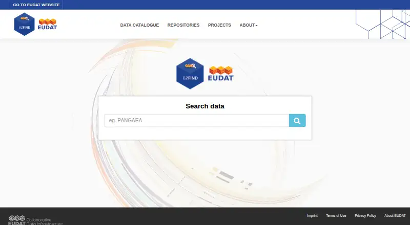 B2FIND's website