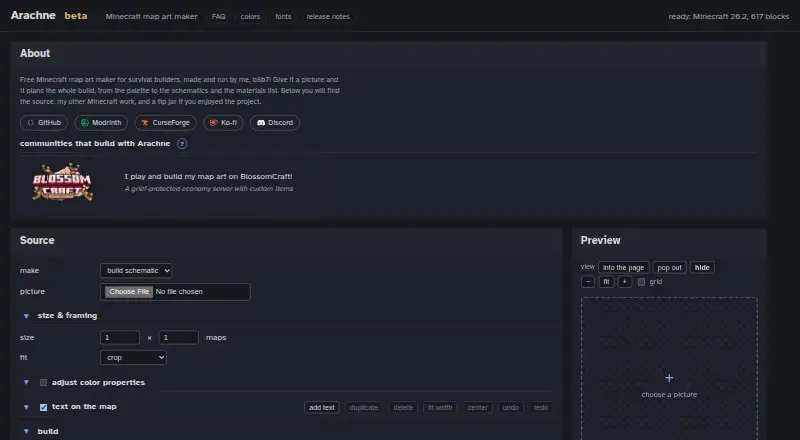 Arachne's website