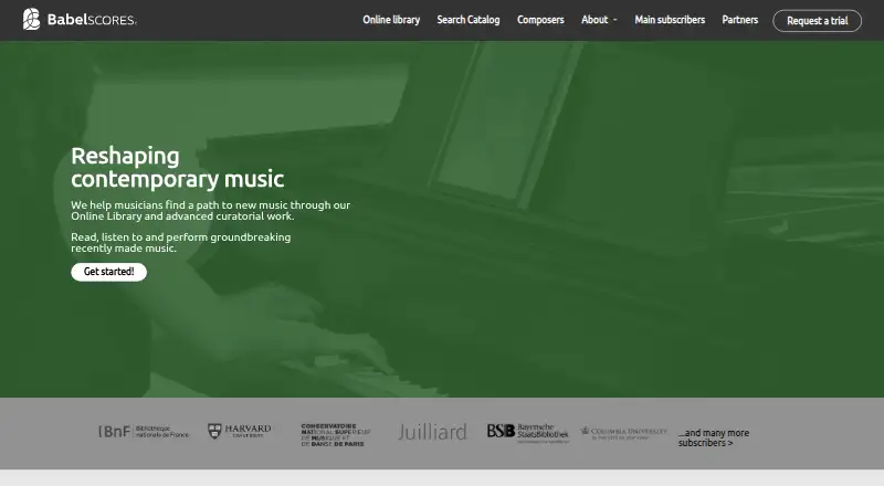 BabelScores's website