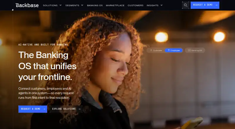 Backbase Digital Banking's website
