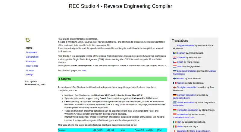 The Rec Studio homepage
