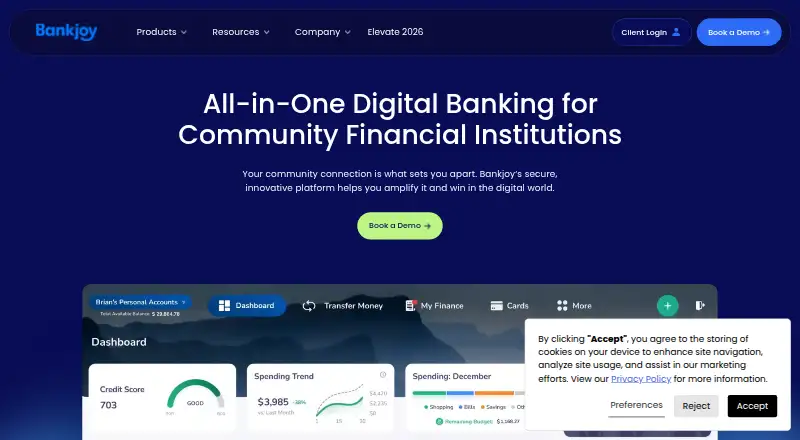 Bankjoy's website