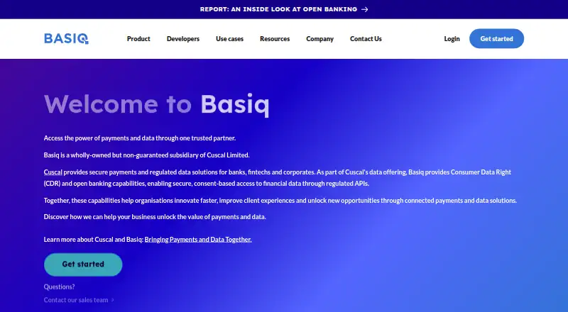 Basiq's website