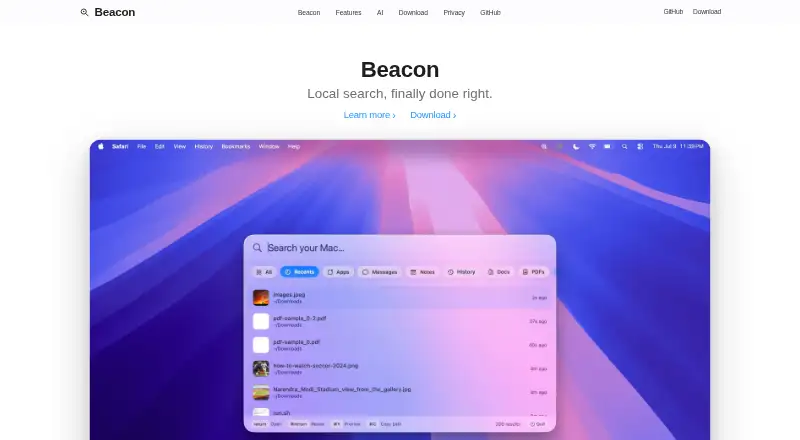 Beacon's website