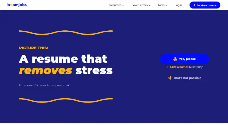 BeamJobs's website