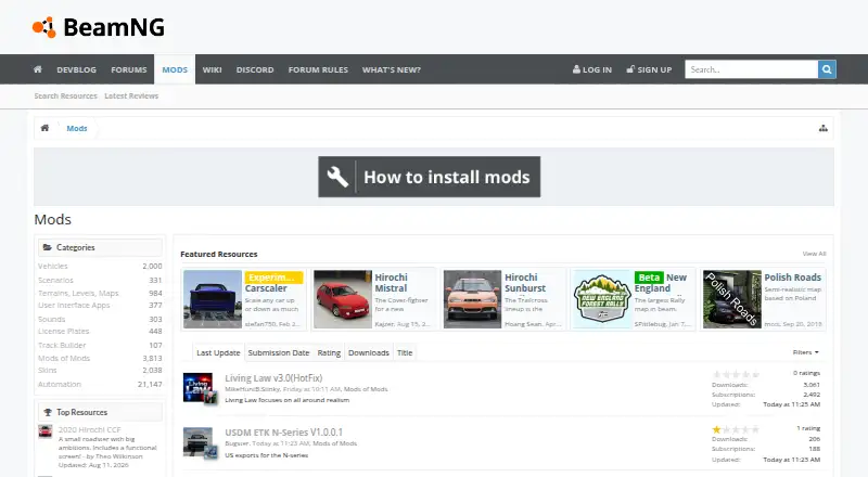 The BeamNG.drive Repository homepage