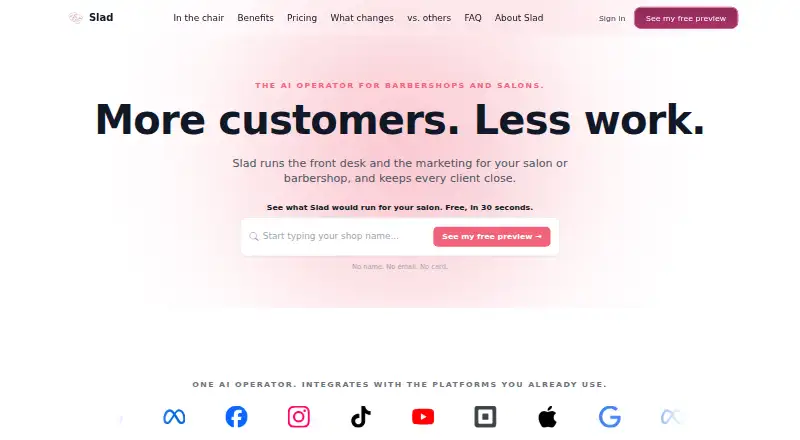 The Slad homepage