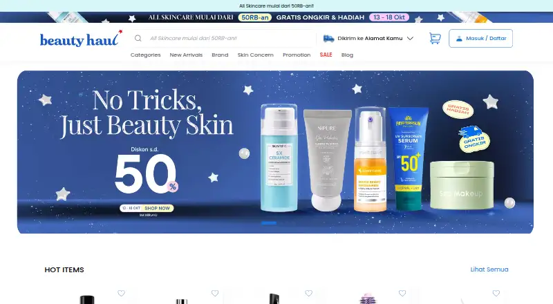 BeautyHaul's website