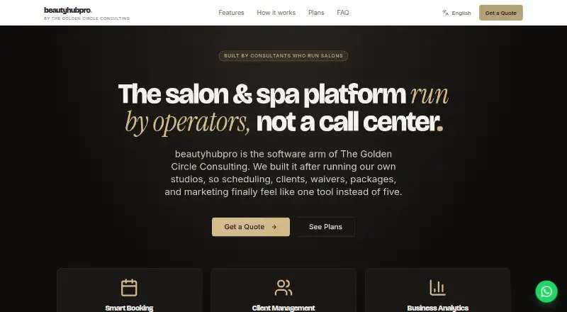 The BeautyHub Pro homepage