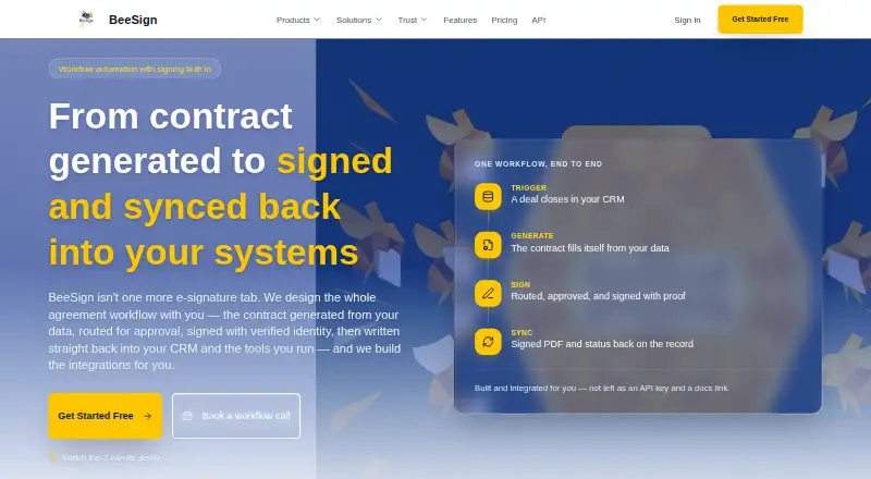 BeeSign's website