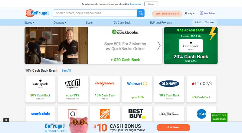 BeFrugal's website