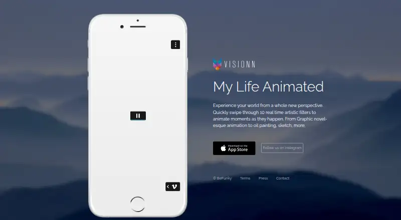 Visionn's website