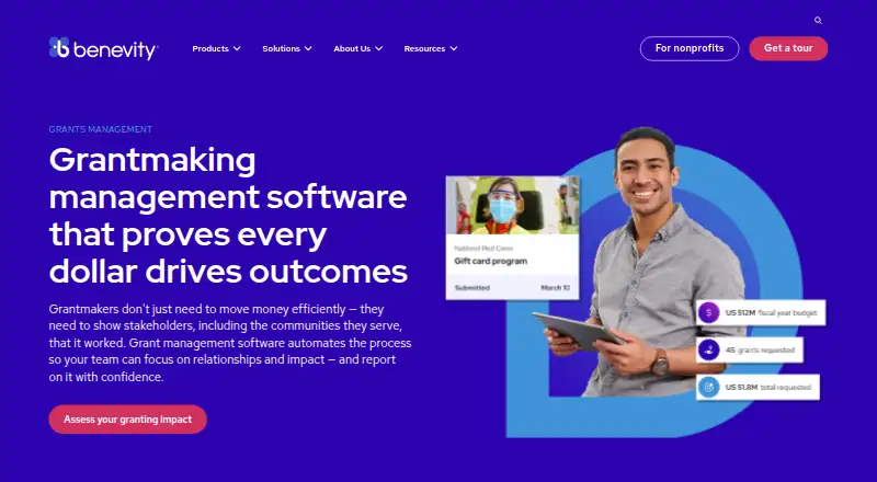 Benevity Grants's website