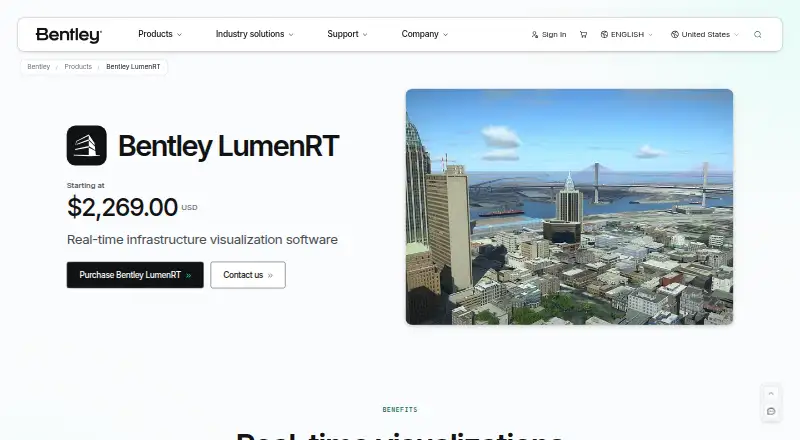 Bentley LumenRT's website