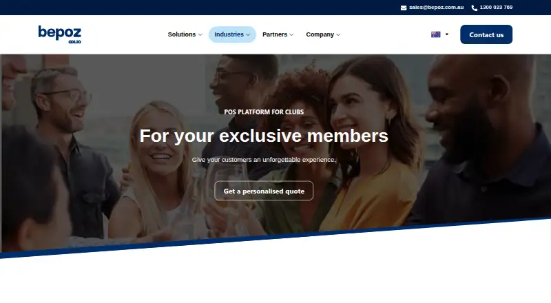 Bepoz Club POS's website
