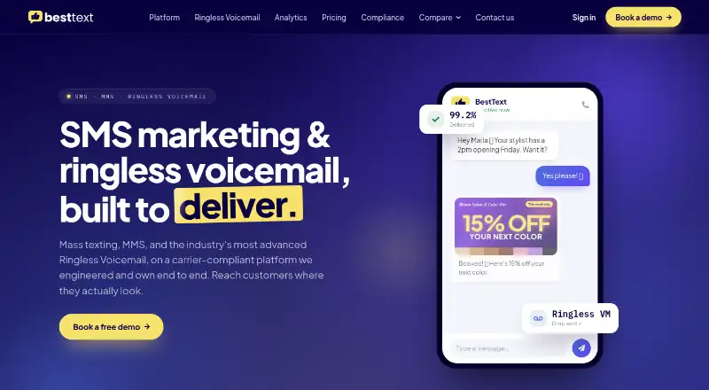 The BestText homepage