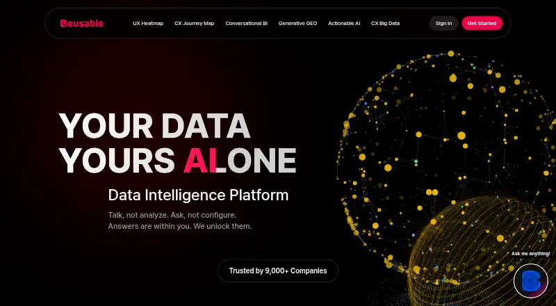 The Beusable homepage