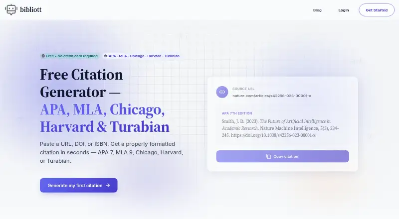 bibliott's website