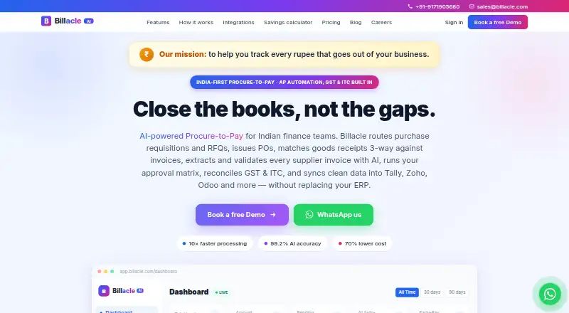 The Billacle homepage