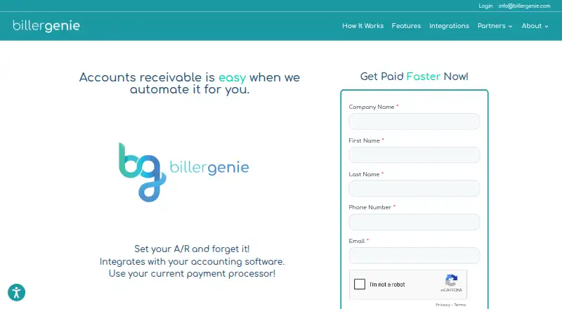 Biller Genie's website