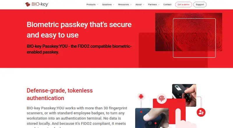 BIO-key Passkey:YOU's website