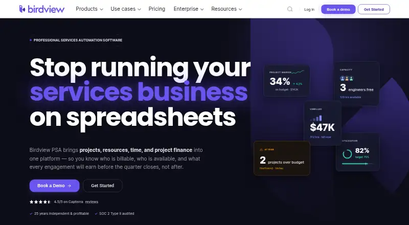 The Birdview homepage