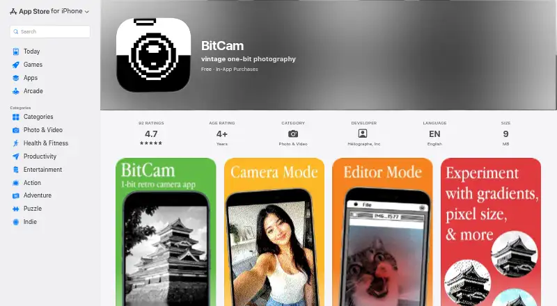 BitCam's website