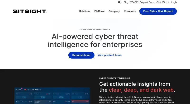 Bitsight Cyber Threat Intelligence's website