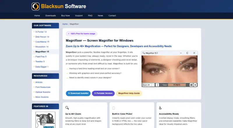 Magnifixer's website