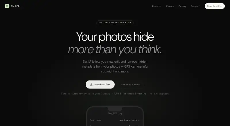 BlankFile's website