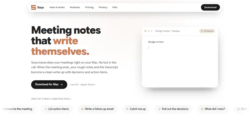 Soya's website