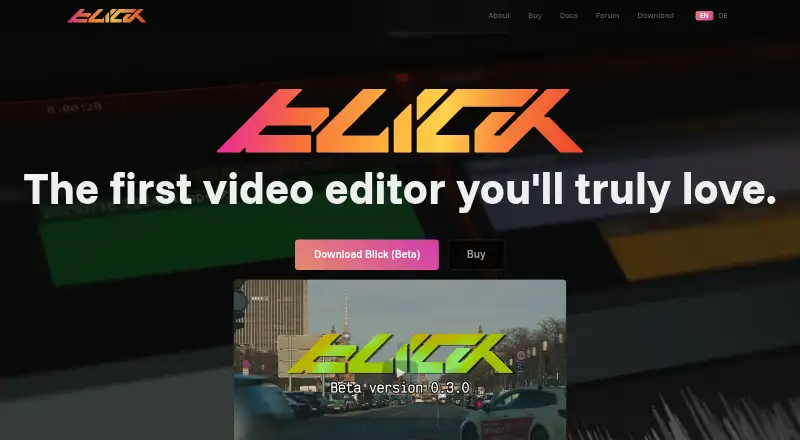 The Blick homepage