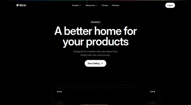 The Blink homepage