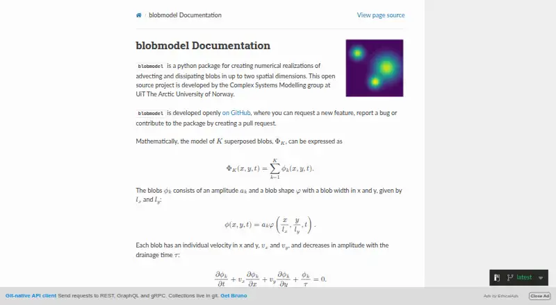 The blobmodel homepage