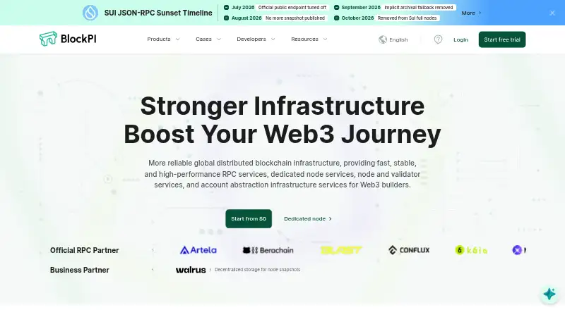 BlockPI Network's website