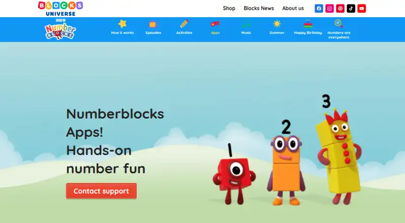 Numberblocks World's website