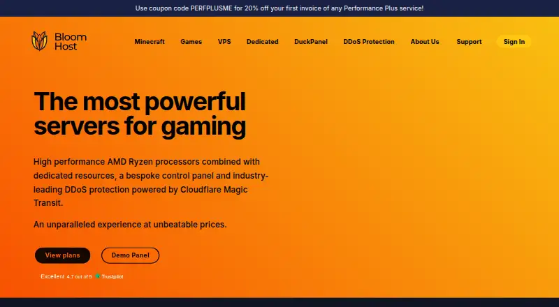 Bloom.host's website
