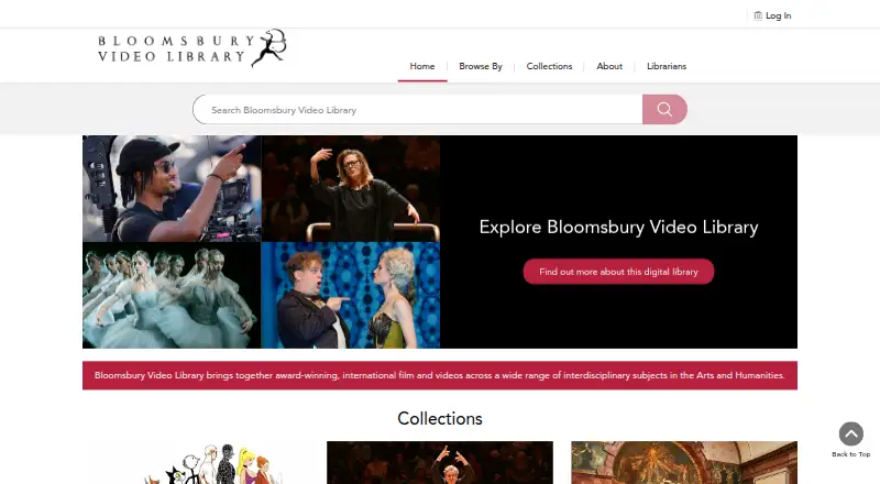 Bloomsbury Video Library's website