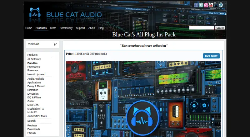 Blue Cat's All Plug-Ins Pack's website