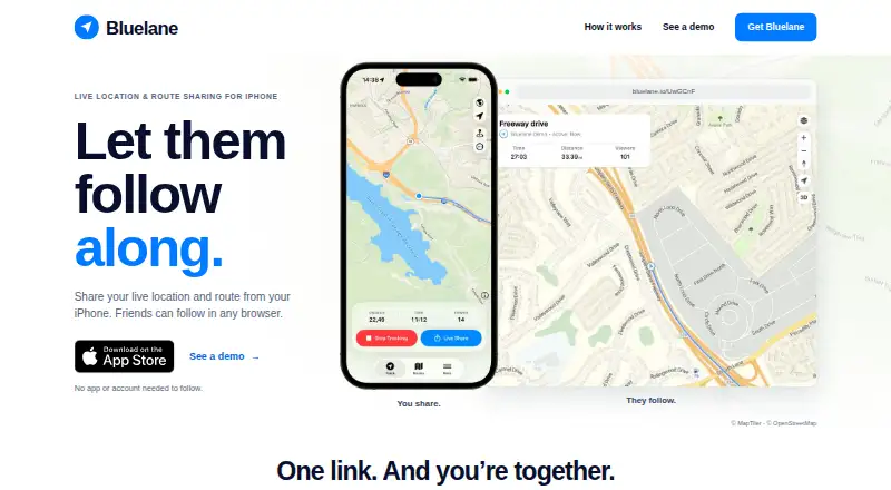 The Bluelane homepage