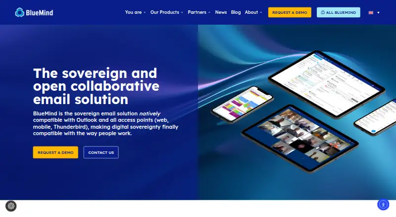 BlueMind's website
