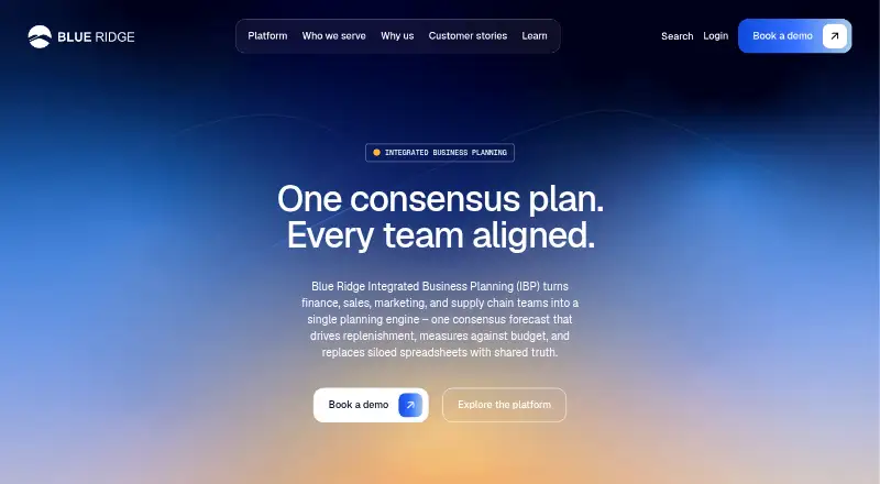 Blue Ridge Integrated Business Planning's website
