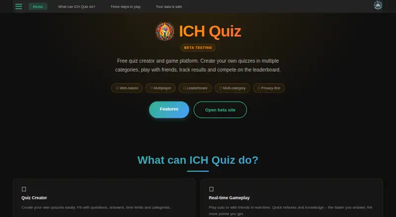 The ICH Quiz homepage
