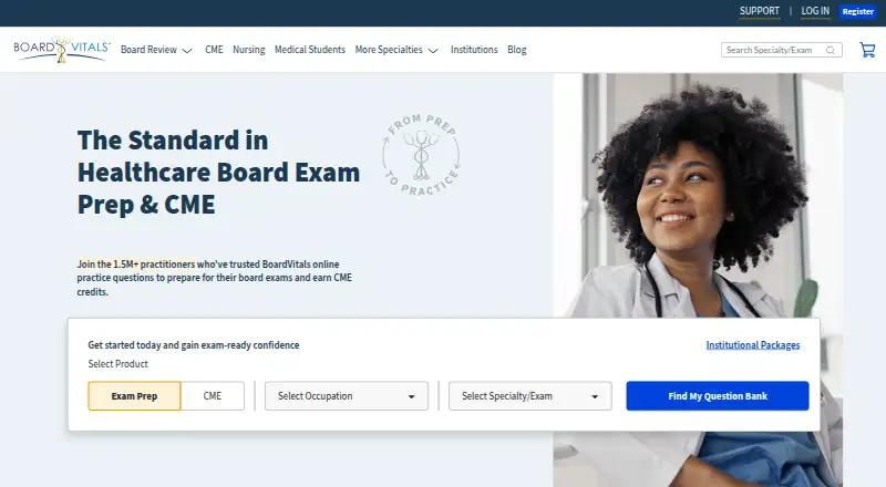 The BoardVitals homepage