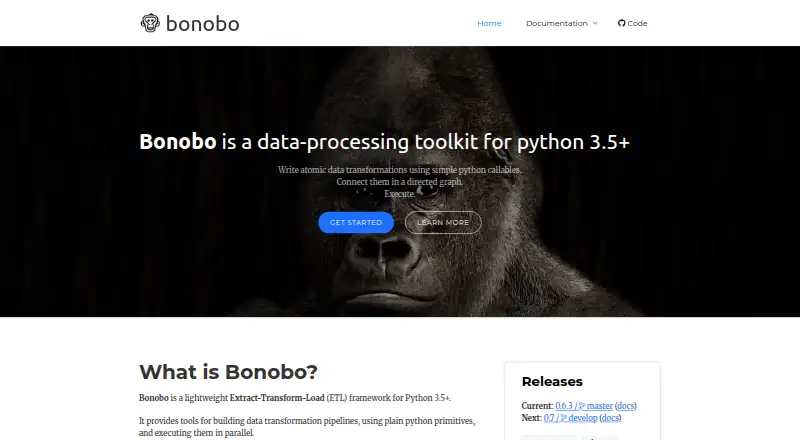 The Bonobo homepage